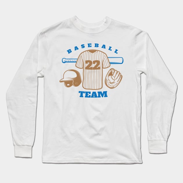 Baseball team Long Sleeve T-Shirt by gold package